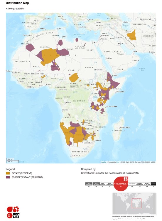 Carte de la répartition géographique