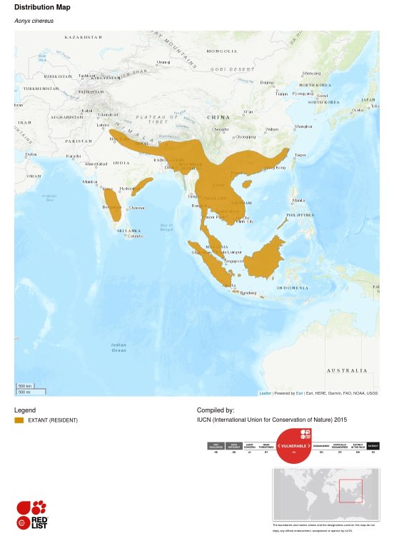 Carte de la répartition géographique