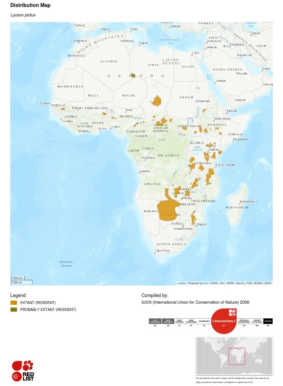 Carte de la répartition géographique