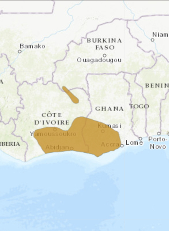 Carte de la répartition géographique