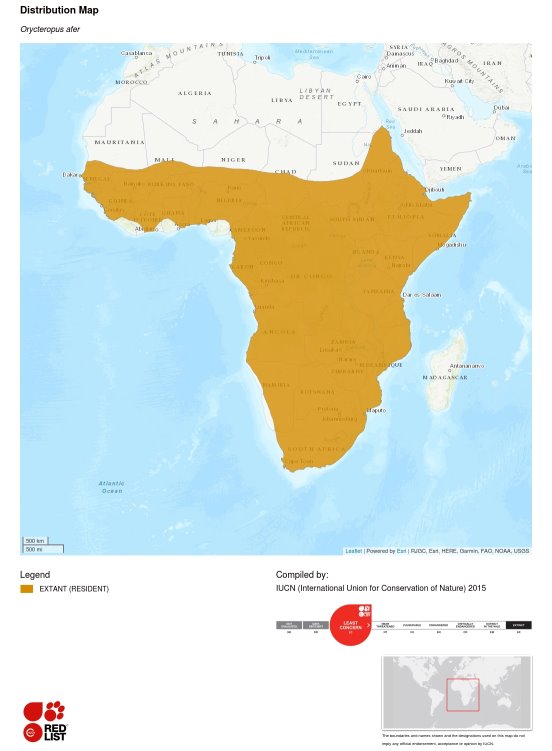 Carte de la répartition géographique