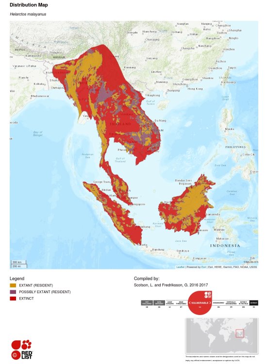 Carte de la répartition géographique