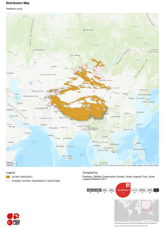 Carte de la répartition géographique