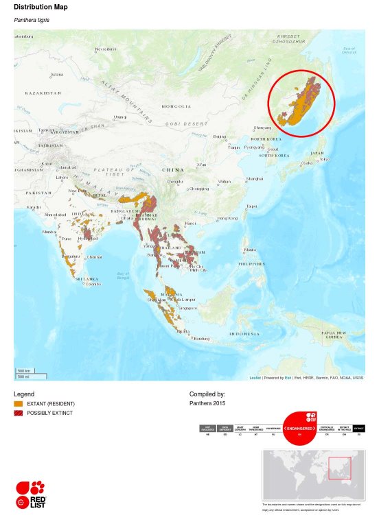 Carte de la répartition géographique